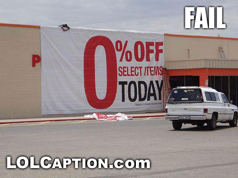 Funny Sign  Faces on Funny Signs 0 Percent Off Sale Jpg